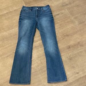 White House Black Market size 8 high rise boot cut jeans.
